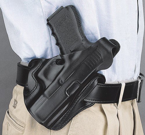001BAB6Z0_1.jpg DESANTIS THUMB BREAK SCABBARD - RH OWB LEATHER GLK 192336 BL