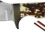 UNCLE HENRY KNIFE STAGLON 4" - CAPER W/LEATHER SHEATH