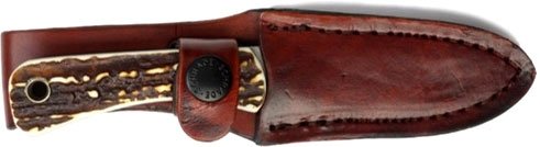 UNCLE HENRY KNIFE NEXT GEN - STAGLON 3.1" CAPER W/LTHR SHTH