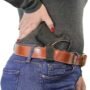 DESANTIS POCKET TUK HOLSTR RH - IWB/POCKET LTHER J FRAME SUEDE