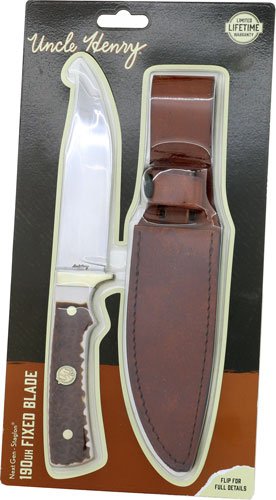 UNCLE HENRY KNIFE NEXT GEN - STAGLON 5.25" BLD W/LTHR SHTH