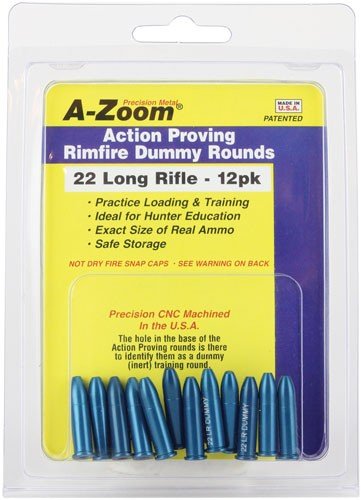 A-ZOOM TRAINING ROUNDS .22LR - ALUMINUM 12-PACK