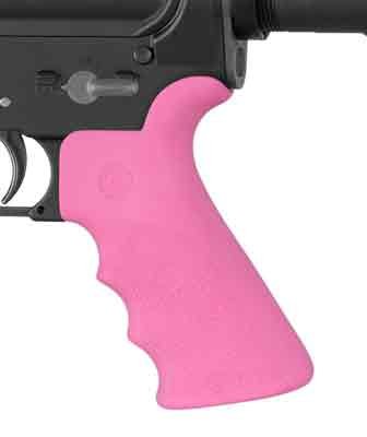 HOGUE AR-15 BEAVERTAIL GRIP - W/FINGER GROOVES PINK