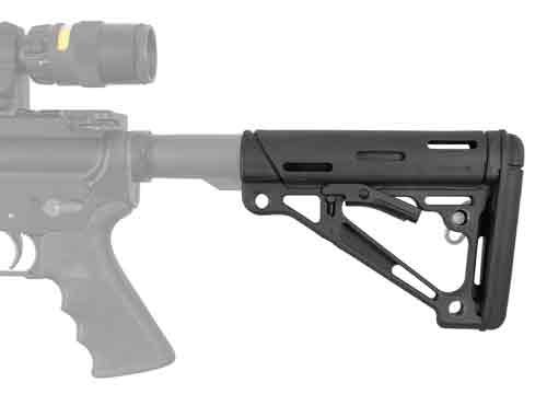 HOGUE AR-15 COLLAPSIBLE STOCK - BLACK RUBBER COMMERCIAL