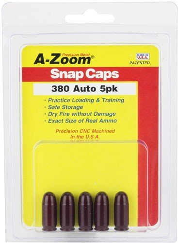 A-ZOOM METAL SNAP CAP  .380ACP - 5-PACK