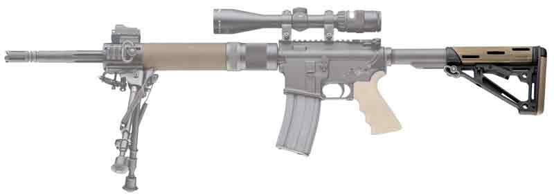HOGUE AR-15 COLLAPSIBLE STOCK - FLAT DARK EARTH RUBBER MILSPEC