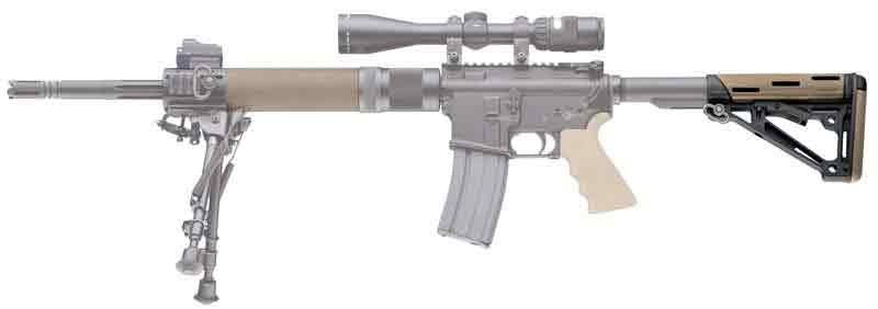 HOGUE AR-15 COLLAPSIBLE STOCK - FDE RUBBER COMMERCIAL