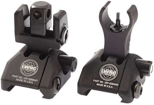 LWRC SIGHT SET FOLDING - SKIRMISH BUIS BLACK PICATINNY