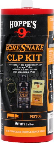 HOPPES BORESNAKE CLEANING KIT - COMBO W/CLP 9MM PISTOL
