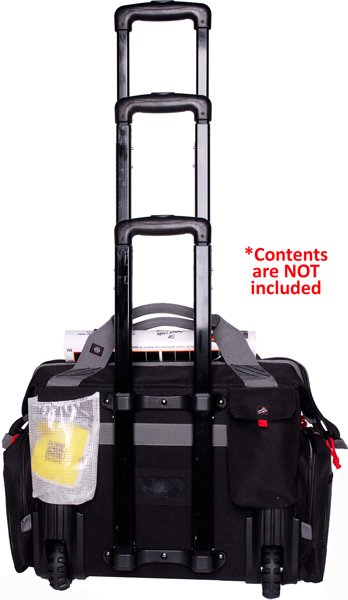 2215RB_BACK GPS ROLLING RAGNE BAG W/ TELE- - SCOPING HANDLE BLACK