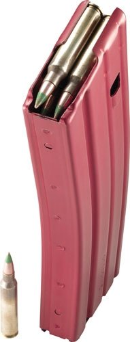 3004175_w_ammo.jpg CPD MAGAZINE AR15 5.56X45 30RD - RED FINISH ALUMINUM