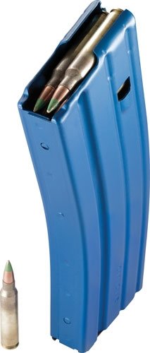 3005175_w_ammo.jpg CPD MAGAZINE AR15 5.56X45 30RD - BLUE FINISH ALUMINUM
