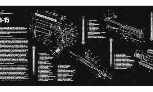 36AR15BK.jpg TEKMAT ARMORERS BENCH MAT - 12"X36" AR-15 BLACK