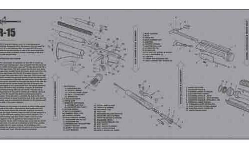36AR15GY.jpg TEKMAT ARMORERS BENCH MAT - 12"X36" AR-15 GREY