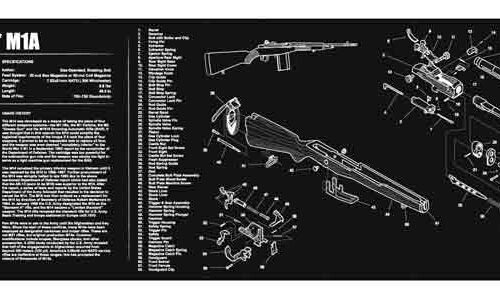 36M14.jpg TEKMAT ARMORERS BENCH MAT - 12"X36" M14/M1A