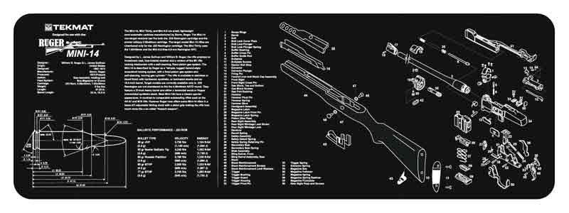 36MINI14.jpg TEKMAT ARMORERS BENCH MAT - 12"X36" RUGER MINI-14