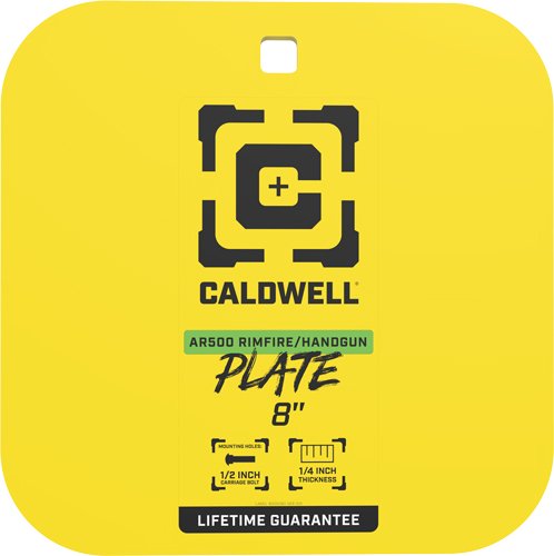 4002878.jpg CALDWELL AR500 8" GONG TARGET - 1/4" RIMFIRE/HANDGUN STEEL YLW