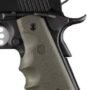 HOGUE GRIPS COLT GOVT MODEL - W/FINGER GROOVES OD GREEN