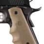 HOGUE GRIPS COLT GOVT MODEL - W/FINGER GROOVES FDE