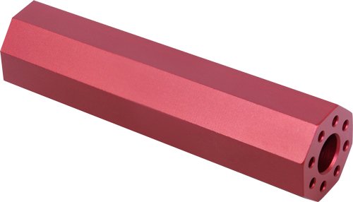 GUNTEC AR15 FAKE SUPPRESSOR - 4.5" 1/2X28 THREADS RED