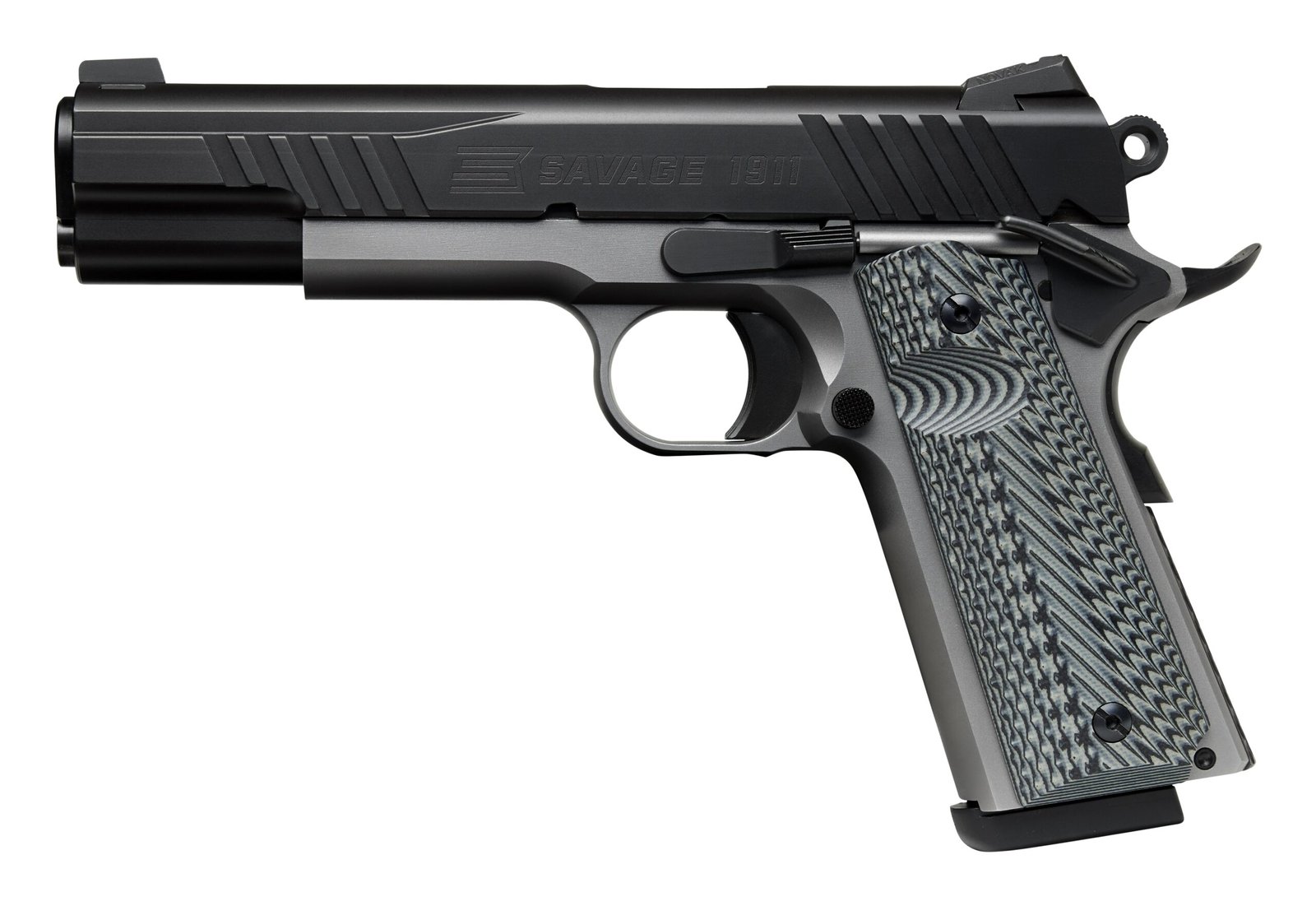 67201308a-1.jpg SAVAGE ARMS 1911 GOV 45ACP 2-TONE 5"