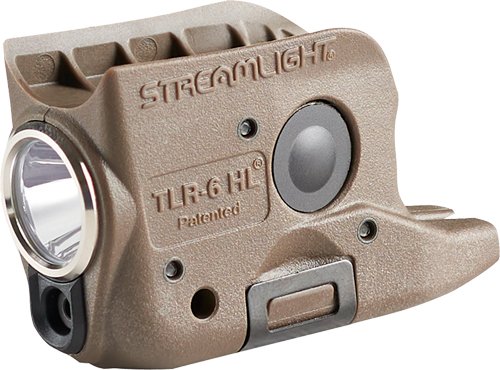 69341.jpg STREAMLIGHT TLR-6 HL FDE LIGHT - LED/RED LASER FOR GLOCK 42/43