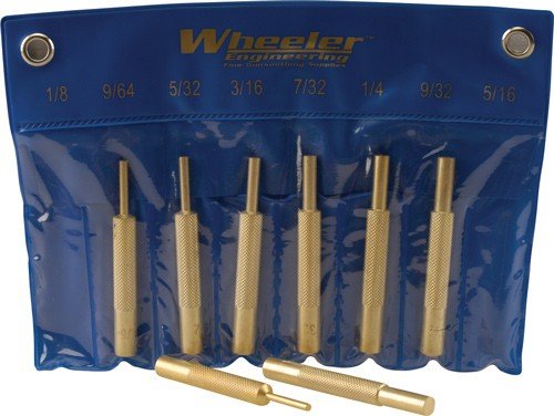 WHEELER 8-PC BRASS PUNCH SET - W/STORAGE POUCH