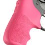 HOGUE GRIPS TAMER RUGER LCR - PINK W/FINGER GROOVE