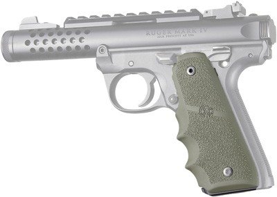 HOGUE GRIPS RUGER 22/45 MKIV - RUBBER GRIPS/FINGER GROOVES OD
