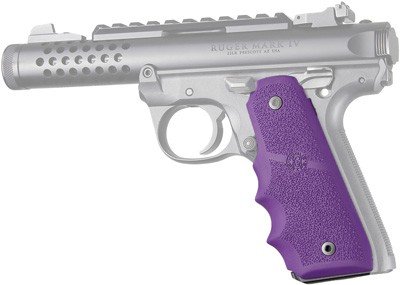 HOGUE GRIPS RUGER 22/45 MKIV - RUBBER GRIPS/FINGER GROOVE PUR