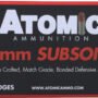 ATOMIC 9MM LUGER 147GR - SUBSONIC JHP 50RD 10BX/CS