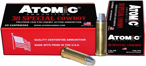 A00451.jpg ATOMIC COWBOY 38 SPECIAL - 125GR LEAD-RNFP 50RD 10BX/CS