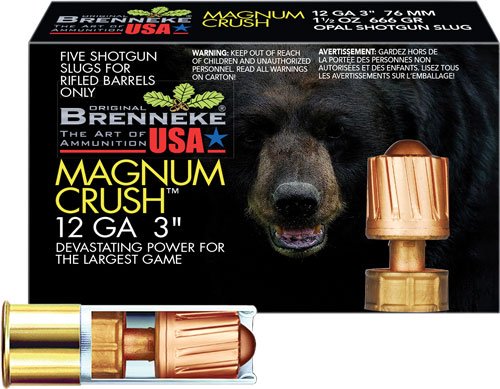 BRENNEKE USA MAGNUM CRUSH 12GA - 3" 1-1/2OZ SLUG 5RD 50BX/CS