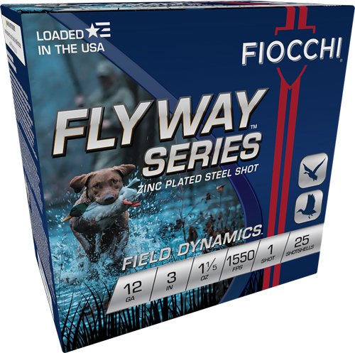 A123ST151.jpg FIOCCHI FLYWAY 12GA 3" 1-1/5OZ - #1 1550FPS 25RD 10BX/CS