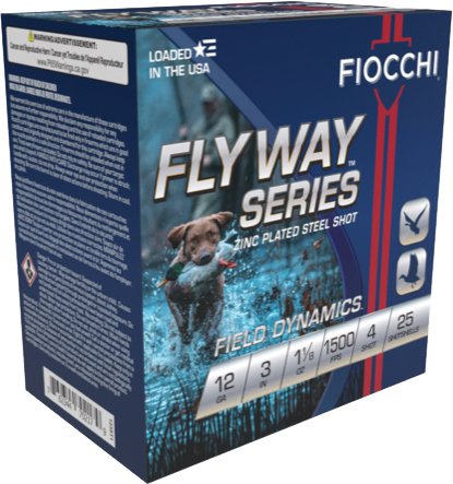 A123ST4.jpg FIOCCHI FLYWAY 12GA 3" 1-1/8OZ - #4 1500FPS 25RD 10BX/CS