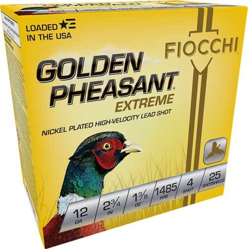 A12GPX4.jpg FIOCCHI GOLDEN PHEASANT 12GA - 2.75" 1-3/8OZ #4 25RD 10BX/CS