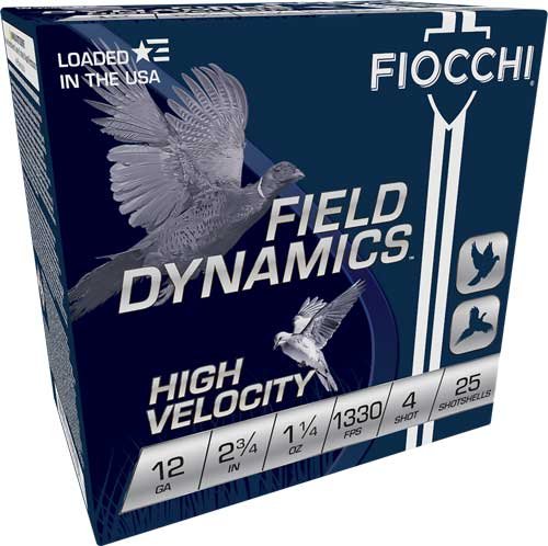 FIOCCHI 12GA 2.75" 1-1/4OZ #4 - 1330FPS 25RD 10BX/CS