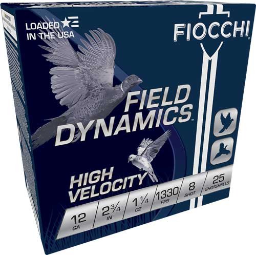 FIOCCHI 12GA 2.75" 1-1/4OZ - #8 1330FPS 25RD 10BX/CS
