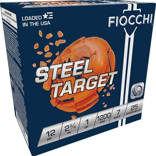 A12SLR7.jpg FIOCCHI STEEL 12GA 2.75" - 1OZ #7 1200FPS 250RD CASE LOT