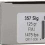 UNDERWOOD 357 SIG 125GR FMJ FN - 50RD 10BX/CS