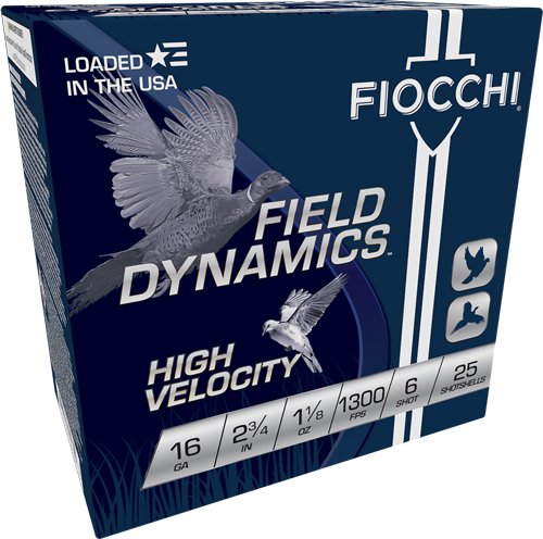 A16HV6.jpg FIOCCHI 16GA 2.75" 1-1/8OZ #6 - 1300FPS 25RD 10BX/CS