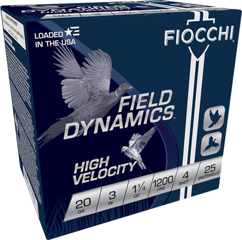 A203HV4.jpg FIOCCHI 20GA 3" 1-1/4OZ #4 - 1200FPS 25RD 10BX/CS