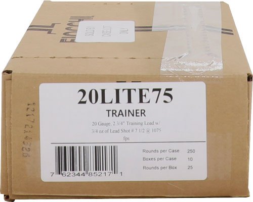A20LITE75.jpg FIOCCHI 20GA 2.75" 3/4OZ #7.5 - 1075FPS 250RD CASE LOT
