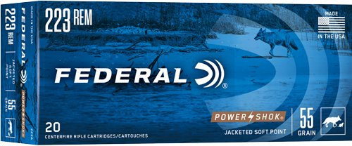 A223AF_1.jpg FEDERAL POWER-SHOK 223 REM - 55GR SP 20RD 10BX/CS