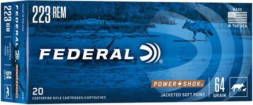 A223L_1.jpg FEDERAL POWER-SHOK 223 REM - 64GR SP 20RD 10BX/CS