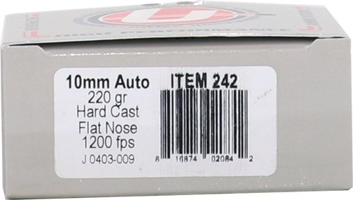 UNDERWOOD 10MM 220GR HARD CAST - LEAD-FN 20RD 10BX/CS