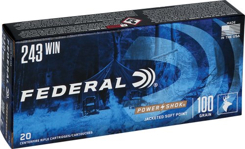 A243B_1.jpg FEDERAL POWER-SHOK 243 WIN - 100GR SP 20RD 10BX/CS