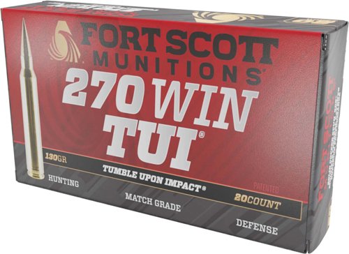 A270130SCV2.jpg FORT SCOTT 270 WIN 130GR TUI - SOLID COPPER 20RD 10BX/CS