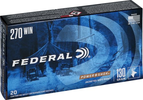 A270A_1.jpg FEDERAL POWER-SHOK 270 WIN - 130GR SP 20RD 10BX/CS