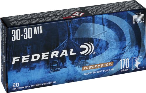 A3030B_1.jpg FEDERAL POWER-SHOK 30-30 WIN - 170GR RN 20RD 10BX/CS